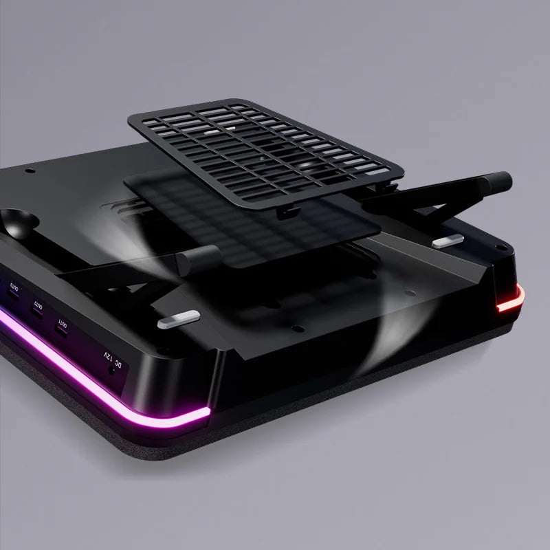 IETS GT600 Gaming Laptop Cooling Stand, for 14&quot;, 16&quot;, 18&quot; to 19&quot; Notebooks, 5.5-inch Turbofan, 7-level Adjustable Heights