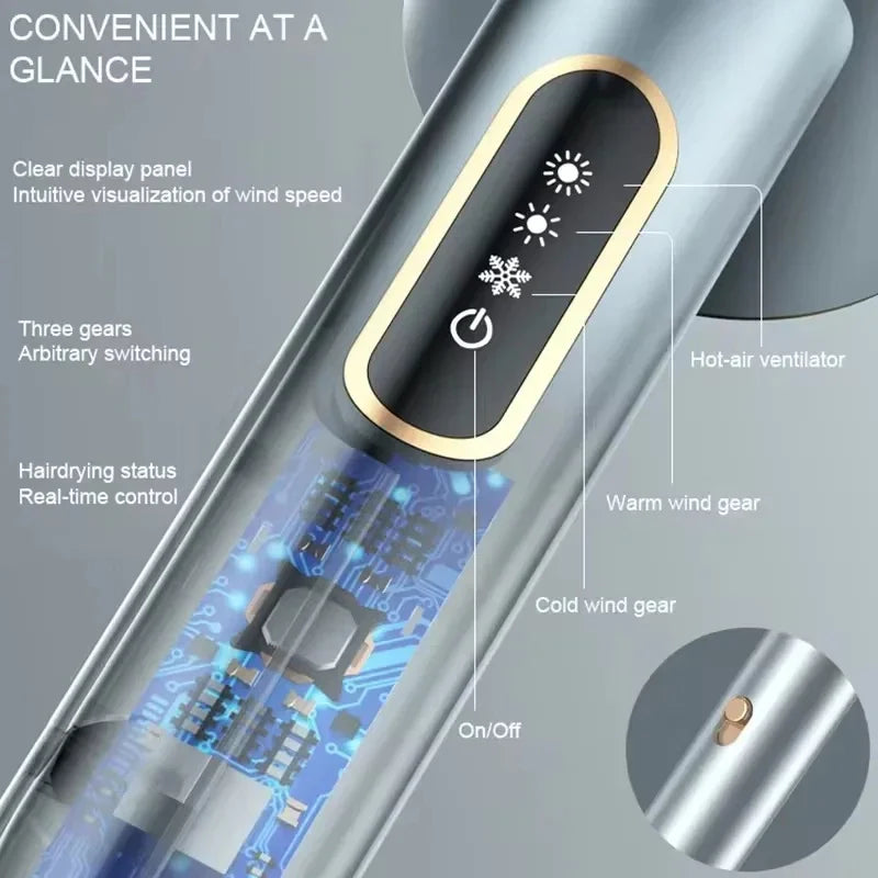 2000W Hair Dryer Professional Negative Ion Low Noise Blow Dryer Electric High Speed Powerful Adjustable Salon Household Dryer - Stereotech