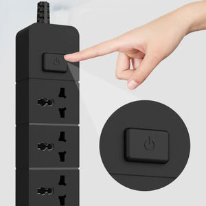 Power Strip Socket Universal Multi Plug 1 2 3 Outlest 110~250V 4 USB 5V 2.1A  2500W Black White Extension Cord Electric Sockets