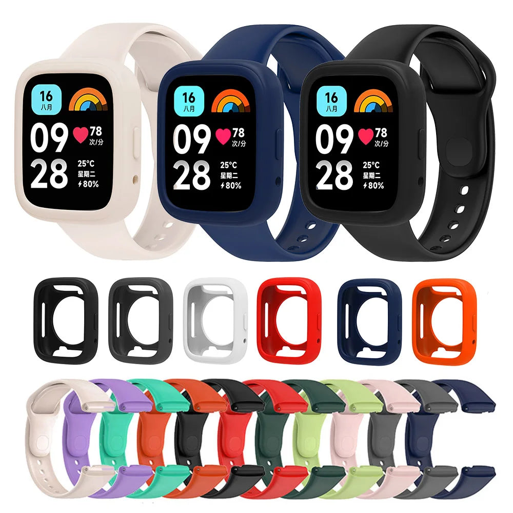 Silicone Strap For Redmi Watch 3 Active/Lite Bracelet Watchband +