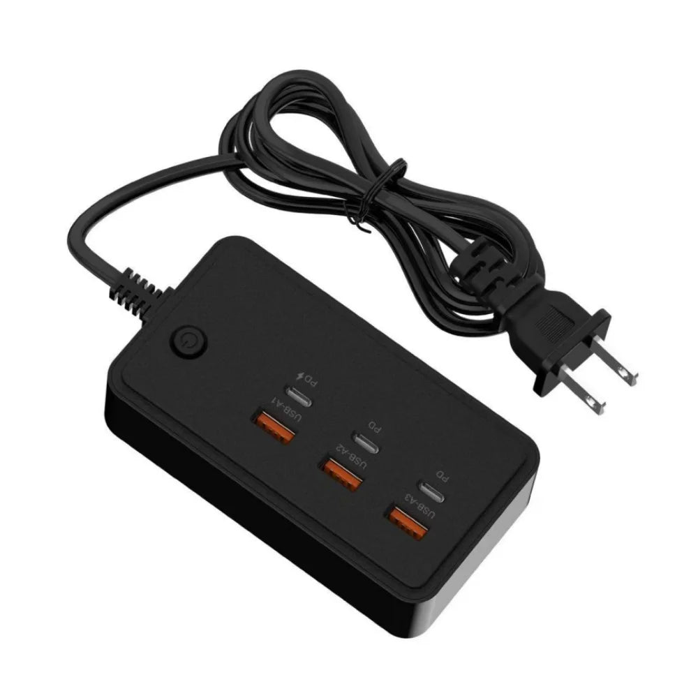 35W Multifunction USB Type C Quick Charge Power Socket with Telescopic Holder 3USB3PD Fast Charging Power Strip For Phone Tablet