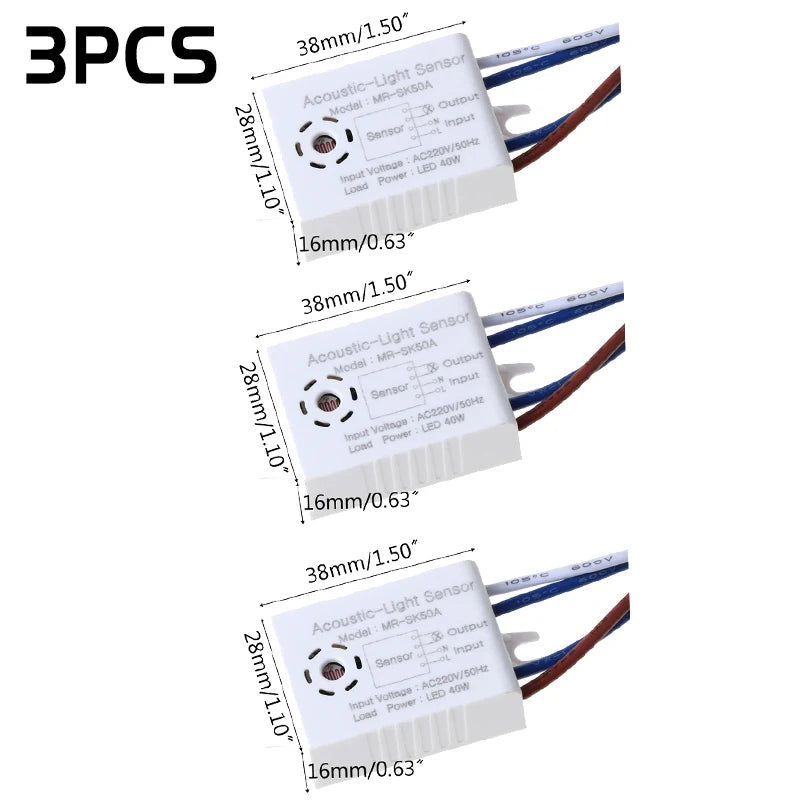 Intelligent Light Switch Sound Sensor Detector Smart Light Switches LED 220V Voice Motion Sensor Switch Auto On Off Smart Home