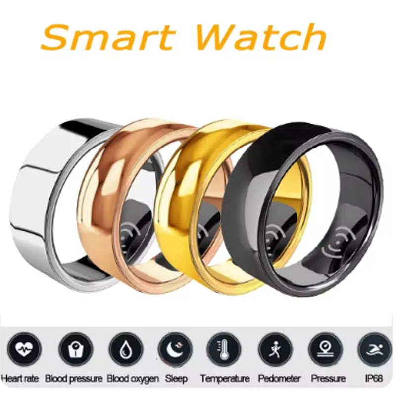 2024 5ATM Waterproof Smart Ring For  iphone 14 Pro REDMAGIC 7  DOOGEE S61 Tecno Camon 15 Premier Men Women Health Monitoring