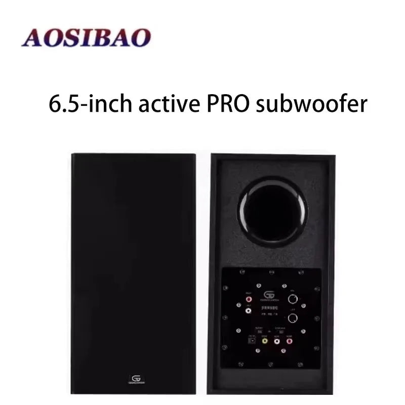 AOSIBAO 6.5 Inch Active Subwoofer 6 Ohm 100W High-power Home Speaker HIFI Woodiness Super Bass Speakers Sensitivity 88+-3DB