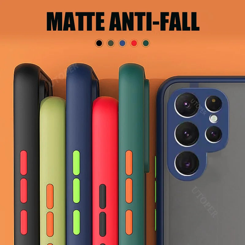 Luxury Frosted Magnetic Case for Samsung Galaxy S24 Ultra S24 S23 S22 S21 Ultra Plus FE A54 A53 5G Wireless Charge Matte Cover