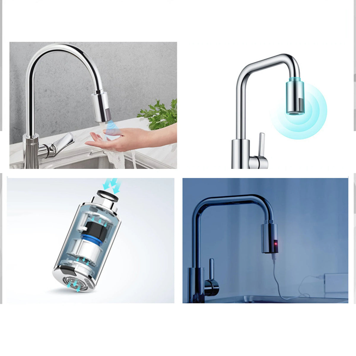 Washing Machine Faucet Automatic Intelligent Hot And Cold Induction Faucet Infrared Sensor Water Saving Faucet Sink