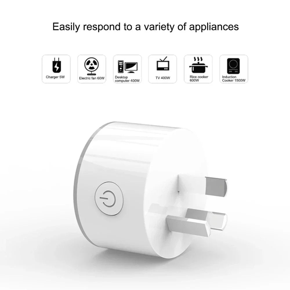 Melery Wifi Smart Power Plug AU Adapter Color LED Light Mini Homekit Socket Voice Control Works with Alexa Google Home Tuya App