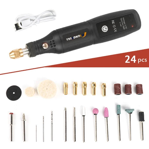 USB Cordless Drill Rotary Tool Woodworking Engraving Pen Mini Wireless Electric Drill For Jewelry Metal Glass Dremel Tools