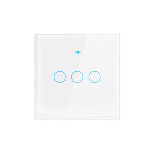 WiFi Smart Switch EU Neutral Wire/No Neutral Wire Touch Light Switch Works with Alexa Google Home Alice 1/2/3/4 Gang Smart Home