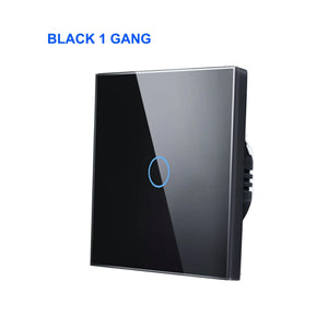 GIRIER Tuya Smart WiFi Light Switch 1/2/3 Gang Smart Touch Wall Switches EU Works with Alexa Google Home, Neutral Wire Optional