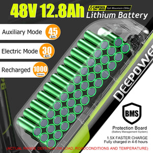 IDOTATA Electric Bicycle 48V 12.8AH Lithium Battery 500W Motor Adult Mountain Electric Bike 21Speed Cycling Bicycle 26INCH Ebike