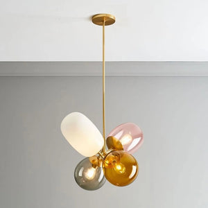 4 Colorful LED Balloon Chandelier Colorful Glass Ball Bubble Ceiling