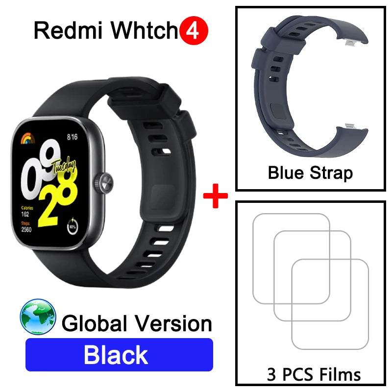 Global Version Redmi Watch 4 Ultra Large 1.97&#39;&#39; AMOLED Display GPS GNSS Smartwatch Bluetooth Phone Call Smart Sleep Monitoring