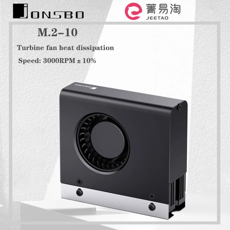 JONSBO M.2-10 Solid State Active Fan Low Noise Silent Radiator 2280 Heat Conducting Vest NVME Hard Disk SSD Heat Dissipation
