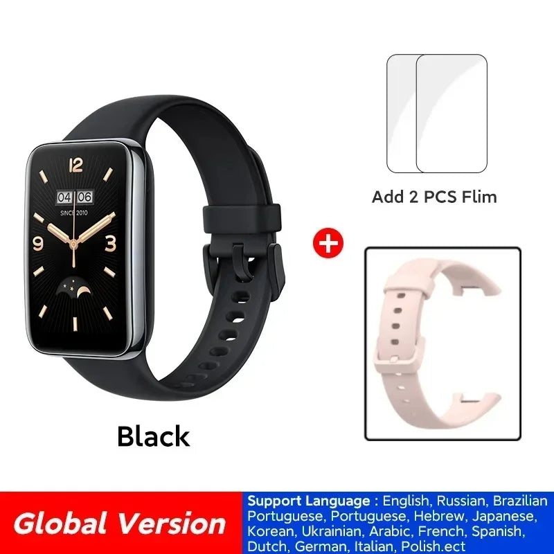 Global Version Xiaomi Smart Band 7 Pro 1.64 &quot;AMOLED Screen Blood Oxygen Monitoring GPS Sports Tracking Watch
