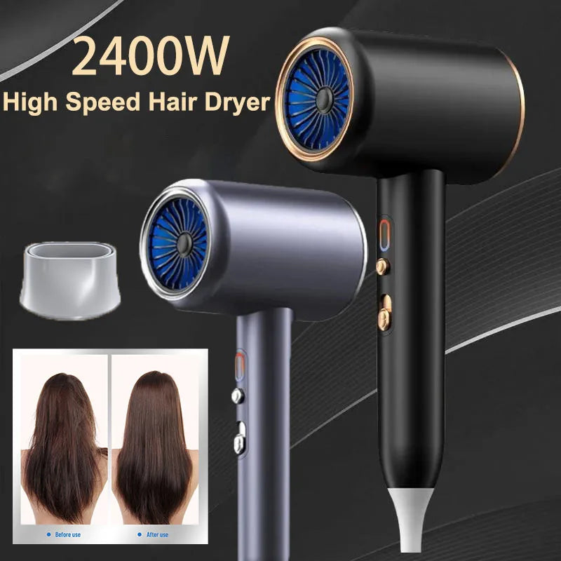 High Speed Hair Dryer 2400W High Power Negative Ion Ultra Silent Recommended Professional Hair Dryer For Home Hair Salons NEW Stereotech