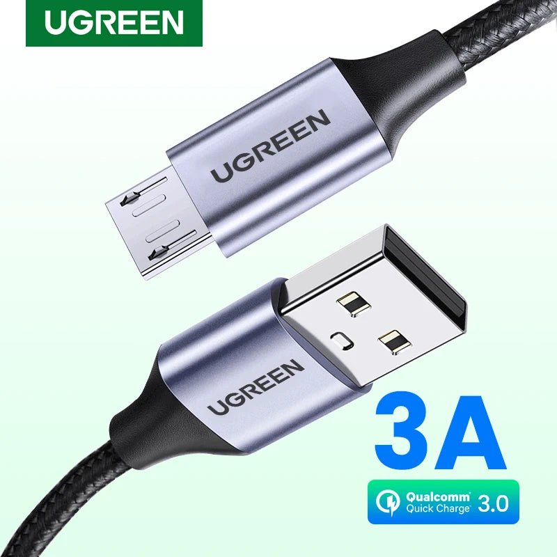 UGREEN Micro USB Cable 3A Fast Quick Charger Cable USB to Micro USB 2.0 Android Charging Cord for Samsung Galaxy S7 S6 Note Wire