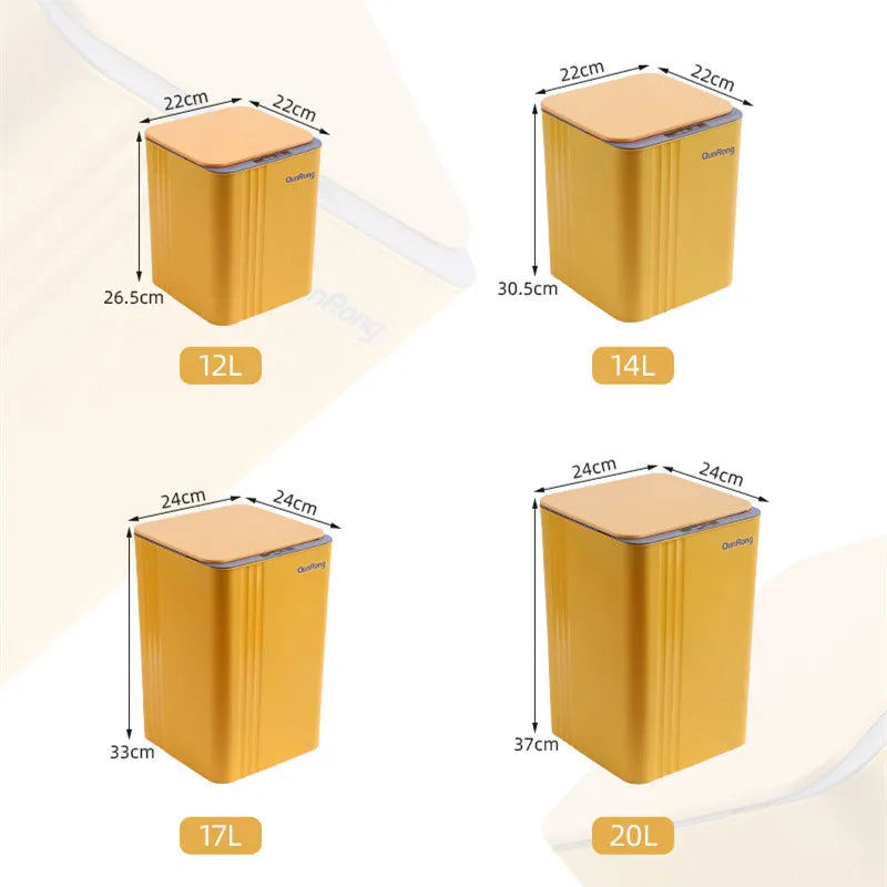 20L Smart Sensor Trash Can Electronic Automatic Household Bathroom Kitchen Sensor Dustbin Waterproof Intelligent Garbage Can