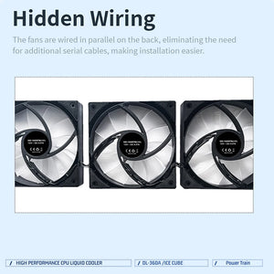 Power train DL-360 PC Water Cooling Radiator 120mm ARGB Fan 360mm CPU Liquid Water Cooler for LGA2011 1700 115X AM4 AM5 AMD