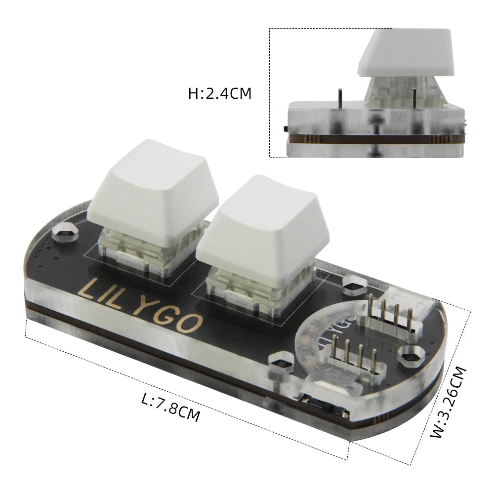 LILYGO® T-Encoder Shield V1.0 CH552 Customize Macro Keys With APA102 RGB LED Development Board T-Encoder Button Expansion Module