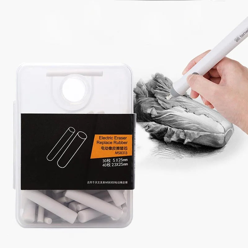 Electric Eraser Pencil Drawing Mechanical Kneaded Erasers for Kids School Office Supplies Rubber Pencil Eraser Refill 2.3 5mm