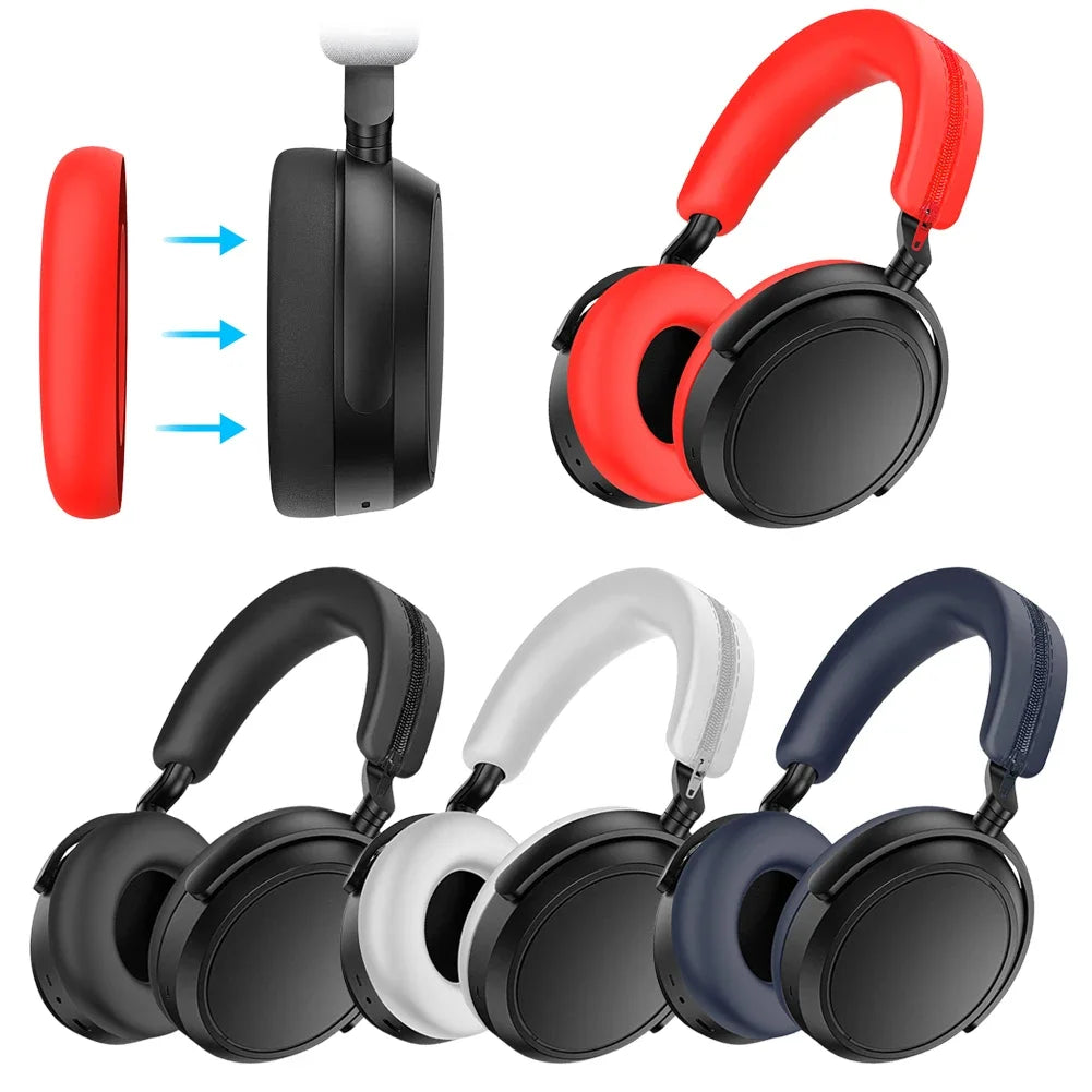 Silicone earphone protective cover suitable for Sennheiser MOMENTUM 4 earphone ear pads, head pillowcases, anti drop