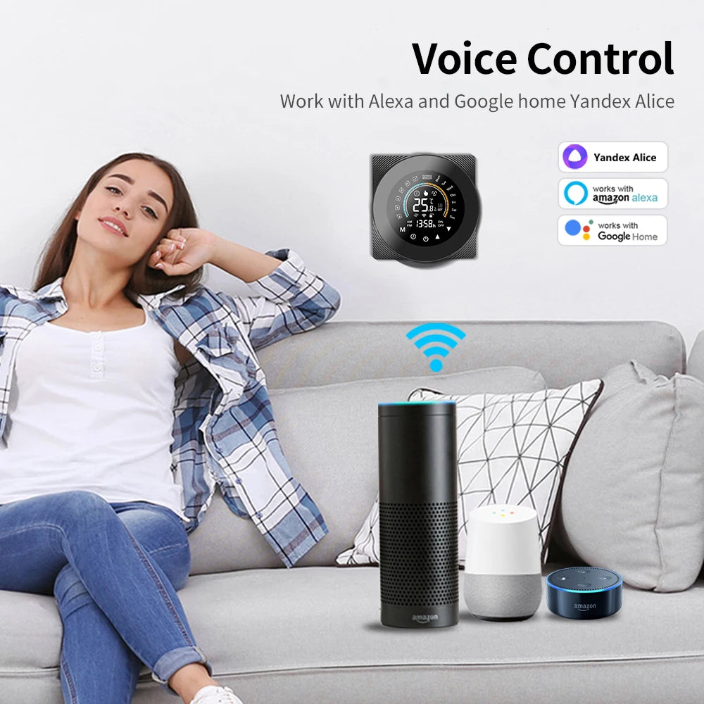 Tuya Wifi Thermostat Electric Floor Water/Gas Boiler Heating LCD Digital Touch Temperature Control Smart Life Google Home Alexa