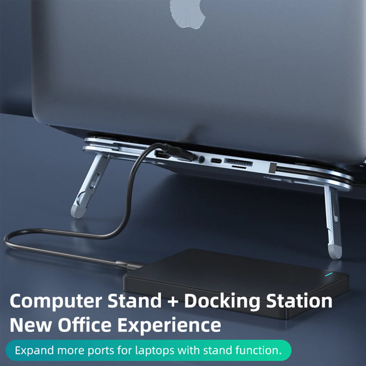 USB C Laptop Docking Station Stand USB C Dock Tablet Stand 6 in 1 USB C Hub 4K HDMI USB 3.0 PD 100W Type C Hub for MacBook Pro