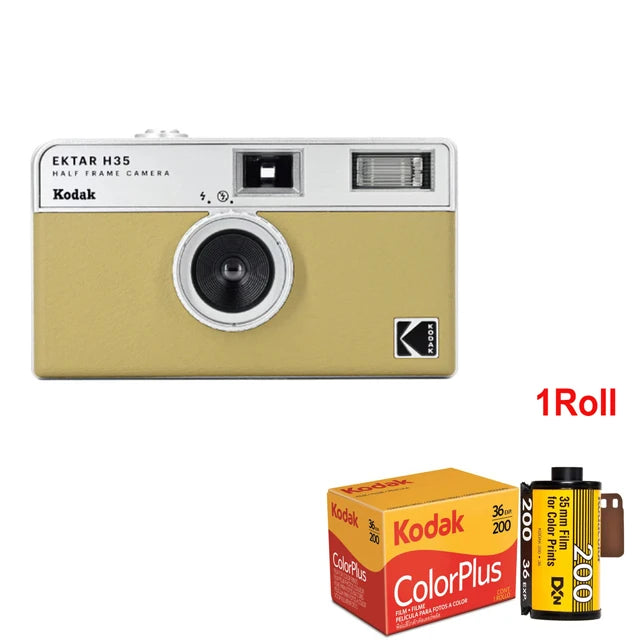 Original Kodak Camera EKTAR H35 Half Frame Camera 35mm Film Camera Reusable Film Camera With Flash Light Birthday Christmas Gift