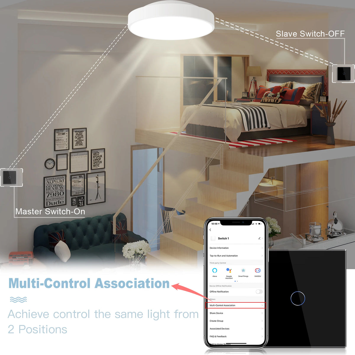 BSEED 1/2/3Gang Wifi Light Switches Smart Touch Switch Work With Tuya Smart Life Alexa App EU Electric Socket USB Type-C Prots