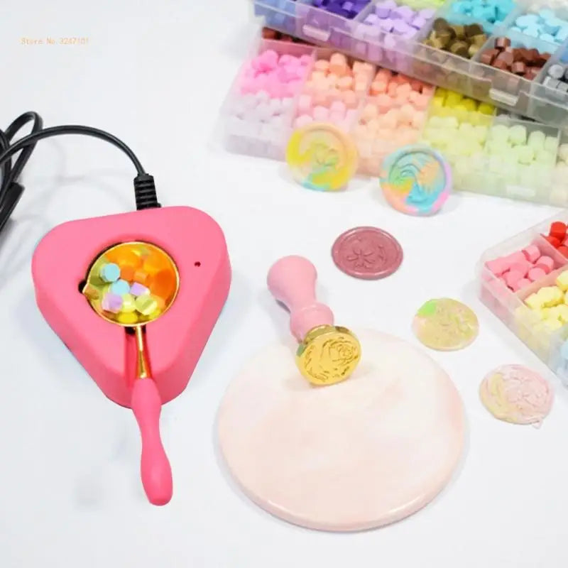 Electric Wax Seal Warmer Durable Wax Sealing Warmer Tool with Spoon for Girls Dropship
