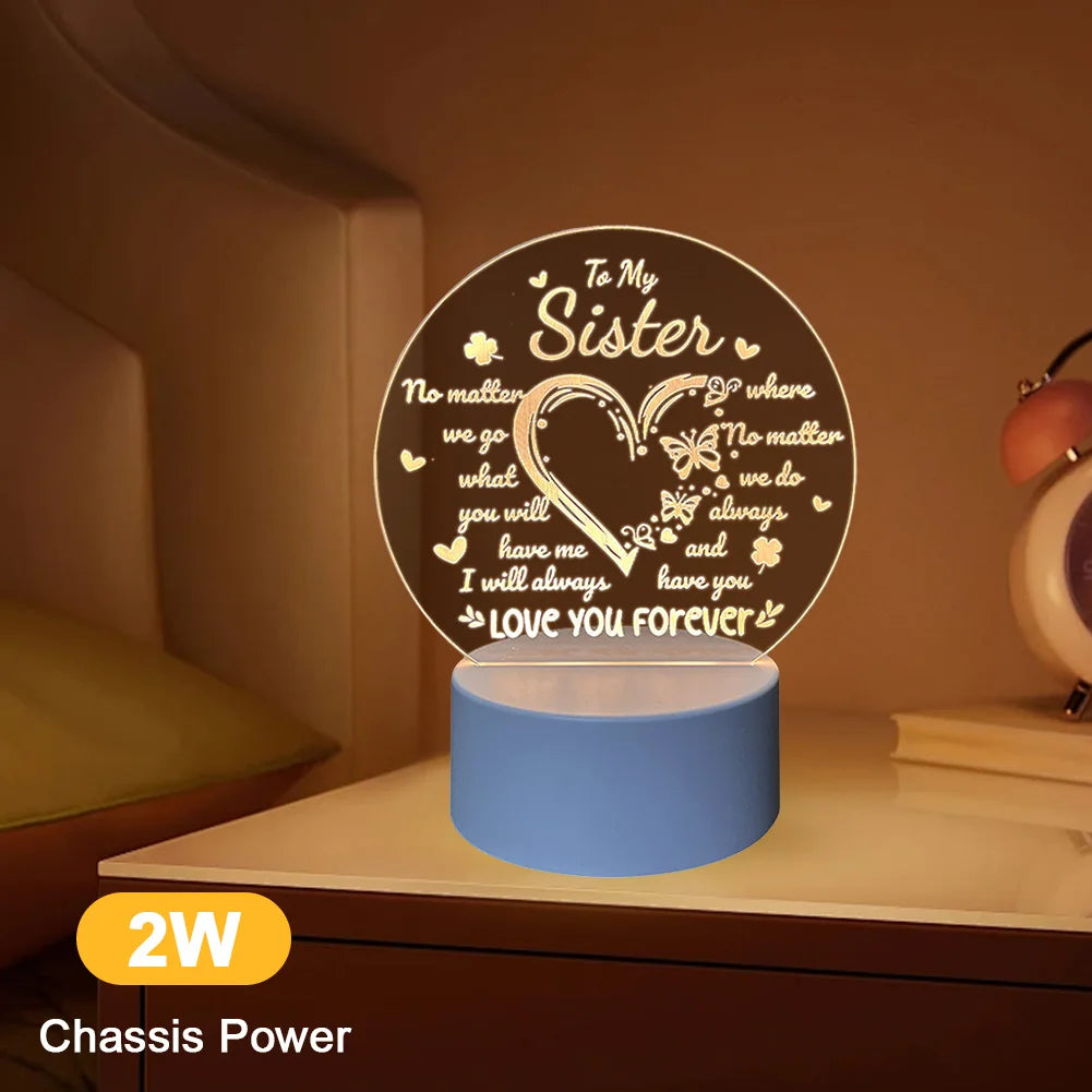 Grandma Night Light Friendship LED Night Light Granny Gifts From Grandchildren Best Friend Birthday Gifts Gifts for Best Friends