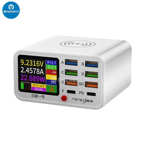 MECHANIC Wireless Charging Station V-Power 8Pro 55W 155W Multi Port USB Desktop Quick Charger for iPHONE Android Tablet Watches