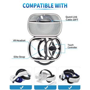 for PSVR2 Storage Bag VR Headset EVA Hard Waterproof Protective Box Portable Strap Handbag VR Carrying Case for Apple Vision Pro