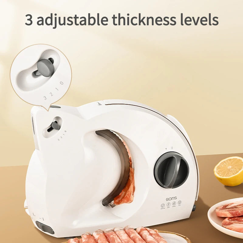 Home Electric Meat Slicer Cutting Beef Mutton Roll Vegetable Bread Machine Detachable Stainless Steel Knife Adjustable Thickness