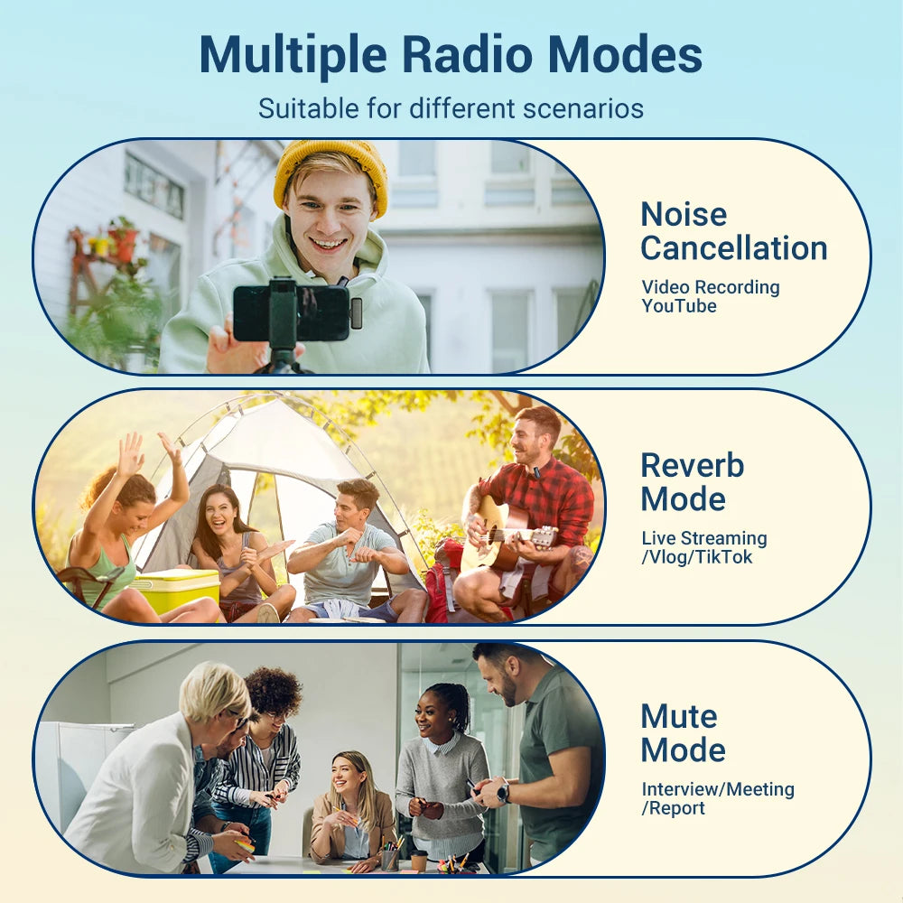 Basix 2.4G Wireless Stereo Lavalier Microphone with charging case for Live Interview Outdoor Mini Noise Cancelling Lapel Mic - Stereotech