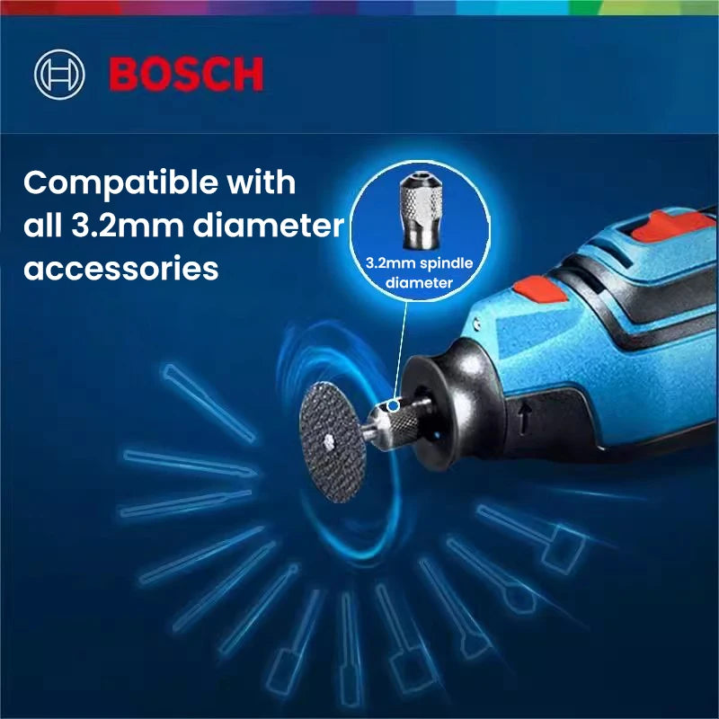 Bosch GRO 12V-35 Wireless Rotary Tool 12V 2.0Ah 3.0Ah Li-Battery Mini Electric Grinder Polishing Cutting Machine Electric Drill