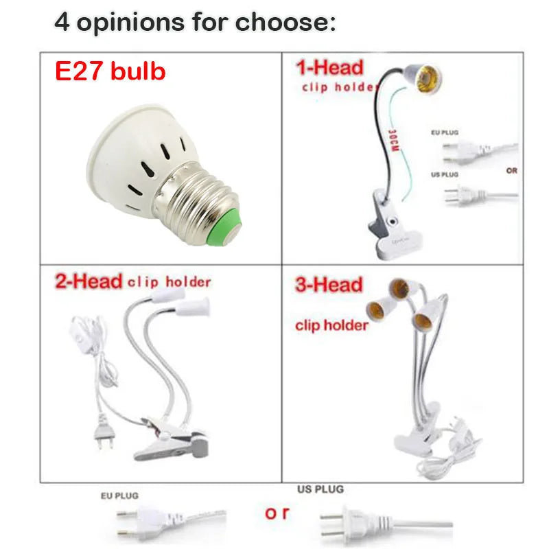 60 80 LED Grow light for indoor plant flower Full Spectrum yellow sunlight phyto lamp holder Fitolamp growbox tent greenhouse t1