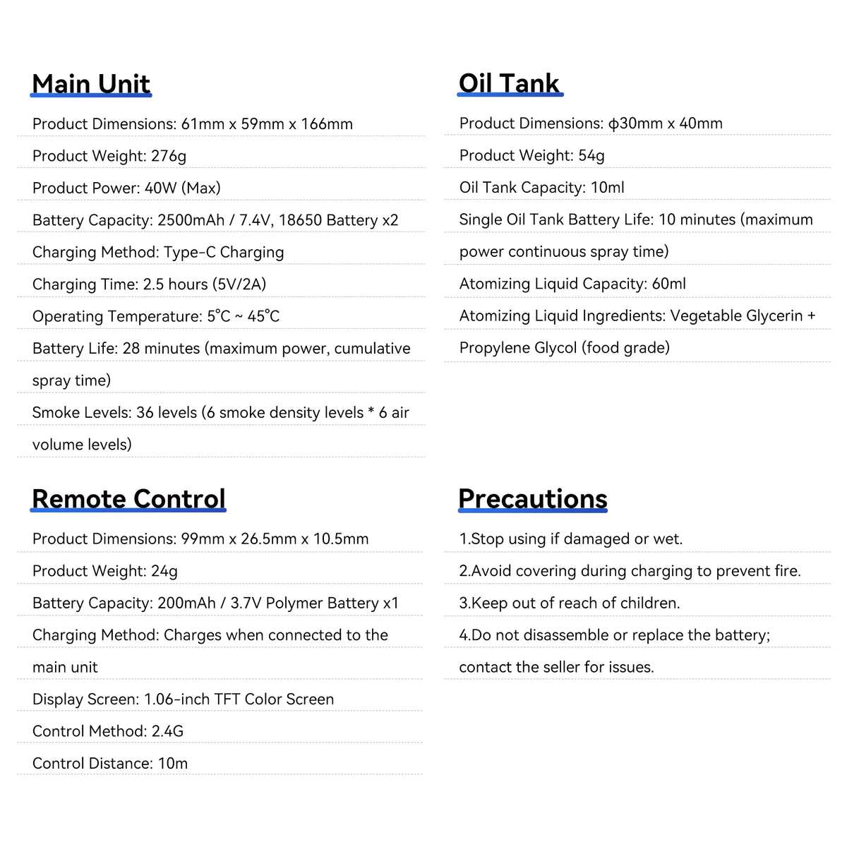 TELESIN Smoke Machine Photography Smoke Effect Portable Smoke Maker with Remote Control Fogger Machine For Video Shoot Party