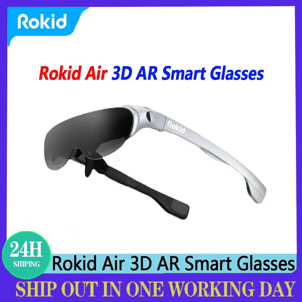 Rokid Air 3D Foldable VR Smart AR Glasses 120&quot; Screen 1080P OLED Dual Display 43°FoV 55PPD Home Game Viewing Device Glasses