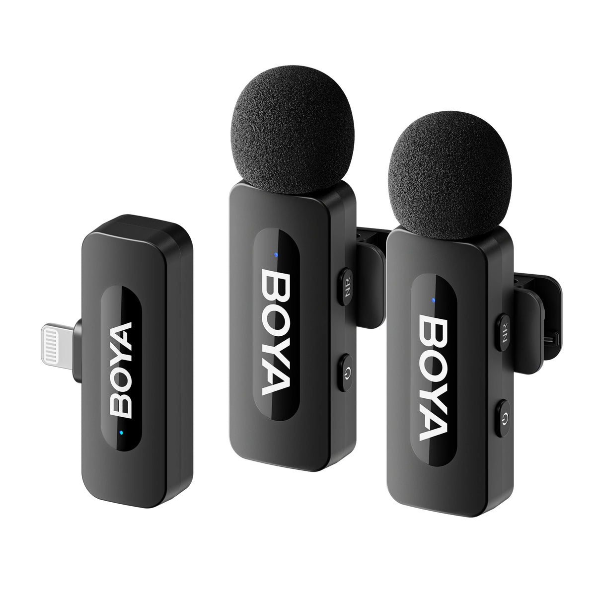 BOYA BY-V3  Wireless Lavalier Lapel Mini Microphone for iPhone Android Smartphone PC Computer Live Streaming Youtube Recording
