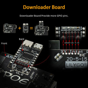 LILYGO® TTGO T-Internet-POE ESP32 Ethernet Adapter LAN8720A Development Board Downloader Expansion Module Programmable Hardware