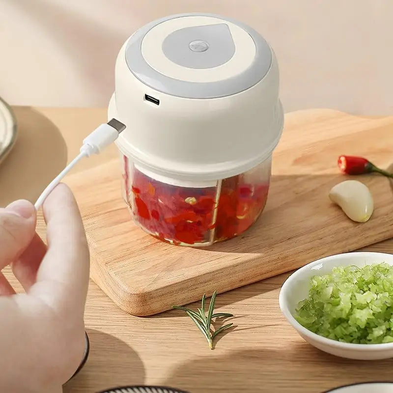 Mini Garlic Chopper Wireless Onion Food Prep Machine 250ml