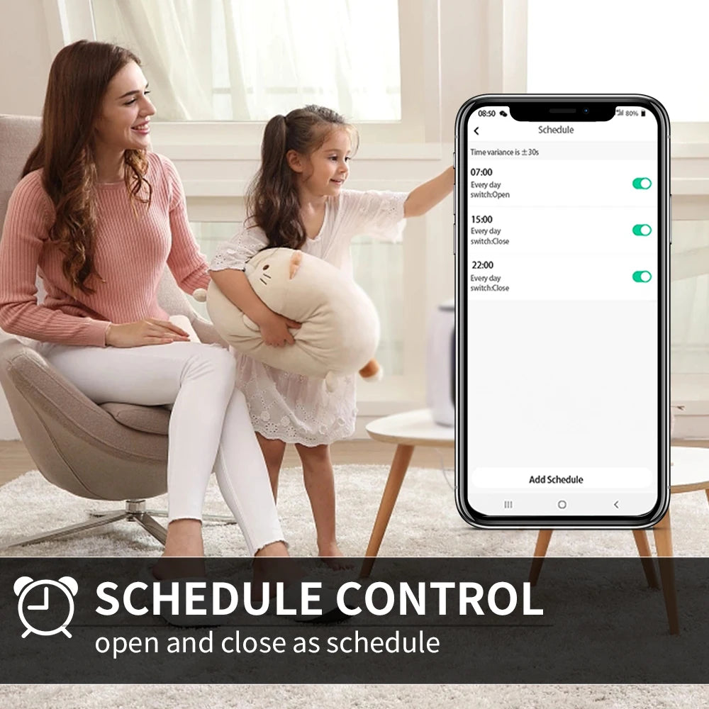 Tuya KR Zigbee Smart Motorized Electric Curtain Motor Intelligent Shutter RF433 Remote for Alexa Google Assistant Smart Things - Stereotech