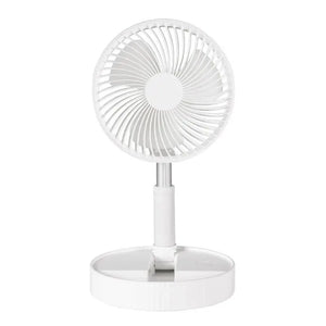 Portable Electric Fan Folding Telescopic Floor Standing USB Rechargeable Mini Brushless Fan for Home Office Air Conditioner - Stereotech