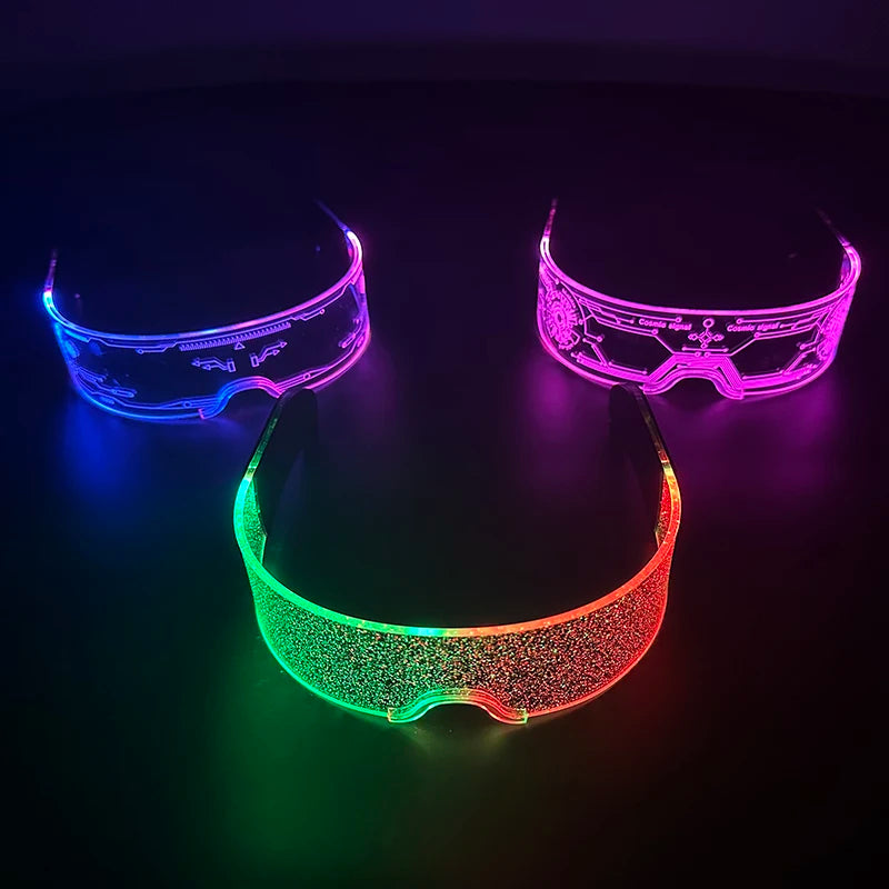 New Colorful LED Glasses Women Men Decor Eyewear Luminous Party Glasses Glowing For  Rave Night Club Bar  Dancing Party