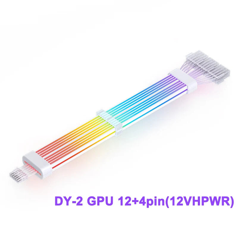 JONSBO DY-2 Power Supply Luminous Extension Cable 5V ARGB 24Pin Motherboard Graphics Card 3*8PIN LED Extension Cable