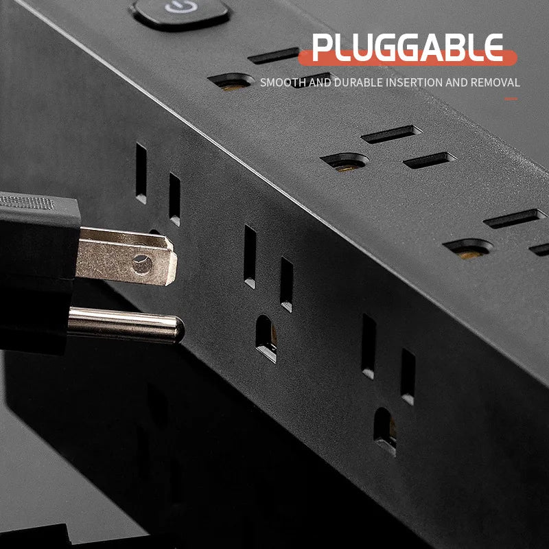 Power Multi Tap Universal Plug US with USB PD Fast Charge Patch Board with Double Side Socket1.5m 5m Extension Cable Plug Home