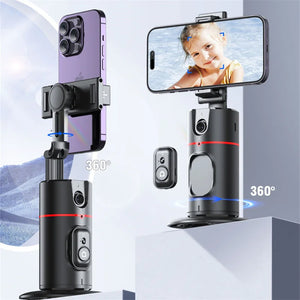 COOL DIER 2024 New 360 Rotation Gimbal Stabilizer Desktop AI Automatic Tracking gimbal With Remote shutter For Smartphone Tiktok - Stereotech