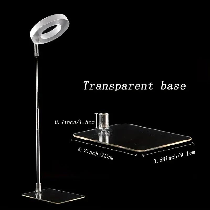 LED Ring Grow Light Full Spectrum Growing Lamp with Auto On/Off Timer Height Adjustable Dimmable Growth Lights for Indoor Plants